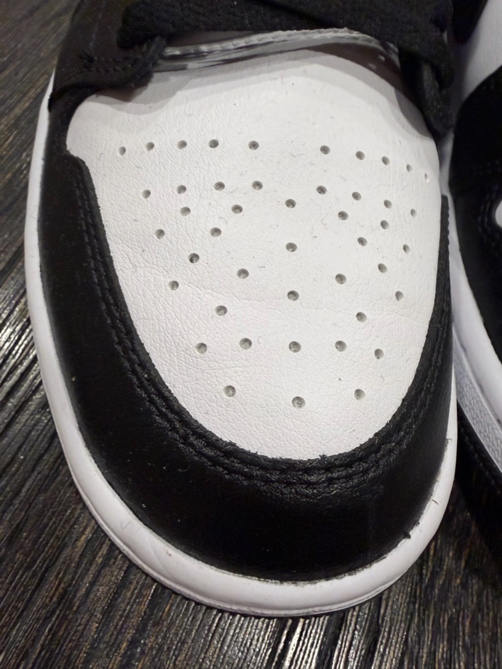 Nike Air Jordan 1 Mid Black White PANDA New Shoes Women size 10.5 like new - Picture 5 of 10